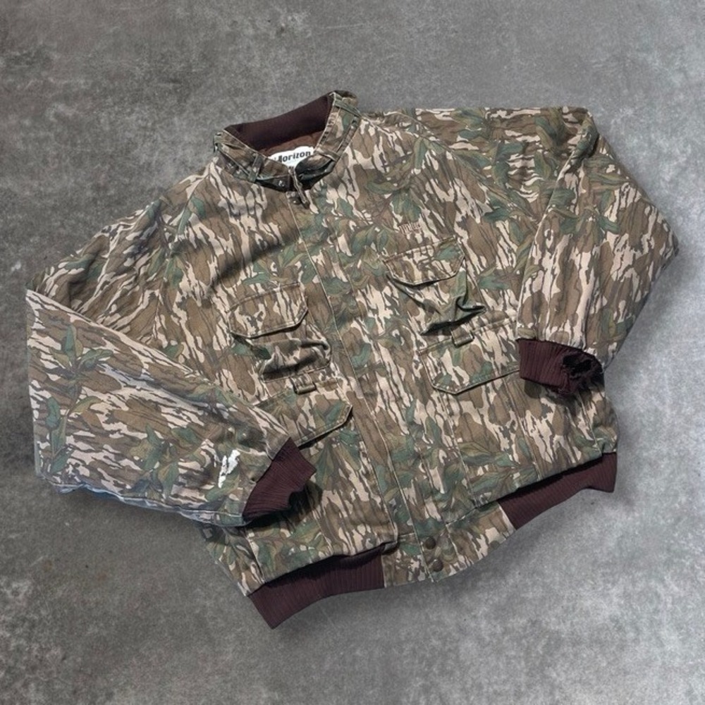Mens Horizon Sportswear Camo Hunting Bomber Jacket XXL Made in USA